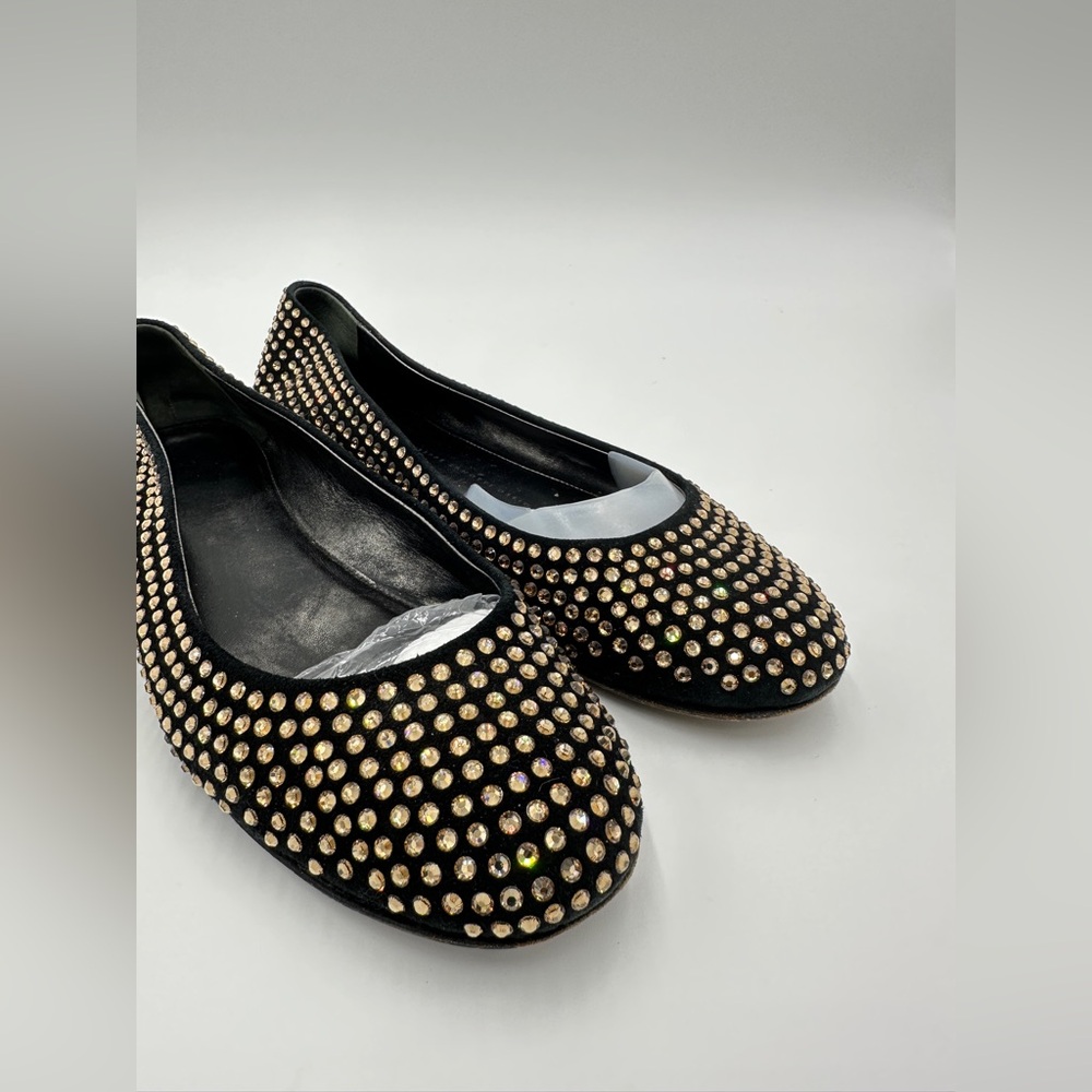 Giuseppe Zanotti Crystal Ballet Flat‎ shoes 38.5 Ruby Slippers shoe size 8.5 - Picture 7 of 11